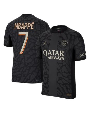 Kylian Mbappe 7 Paris Saint-Germain x Jordan 2023-24 Third Match Jersey - Men Black