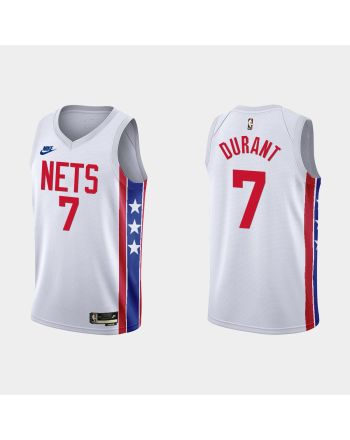 Brooklyn Nets Kevin Durant 7 2022-23 Classic Edition White Men Jersey