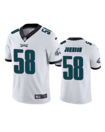 Philadelphia Eagles Kyron Johnson 58 White Vapor Limited Jersey