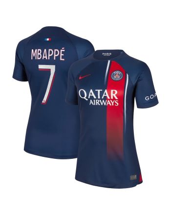 Kylian Mbappe 7 Paris Saint-Germain Women 2023/24 Home Jersey - Navy