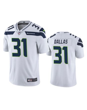 Seahawks DeeJay Dallas 31 Vapor Untouchable Limited White Jersey Men's