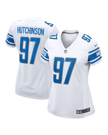 Aidan Hutchinson 97 Detroit Lions Women's 2022 Draft First Round Pick Game Jersey In White