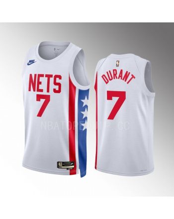 Kevin Durant 7 2022-23 Brooklyn Nets White Classic Edition Men Jersey Swingman