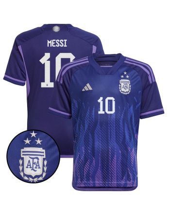 Lionel Messi 10 Argentina 2022-23 Youth Away Jersey National Team