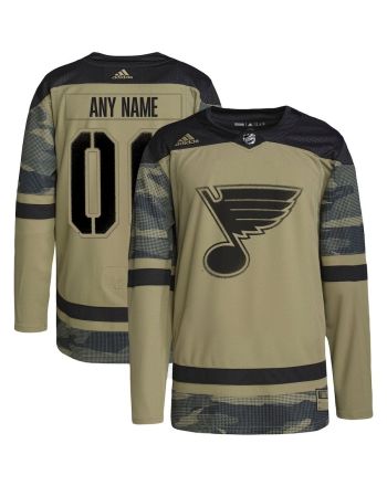 St. Louis Blues Military Appreciation Team Custom Practice Jersey - Camo