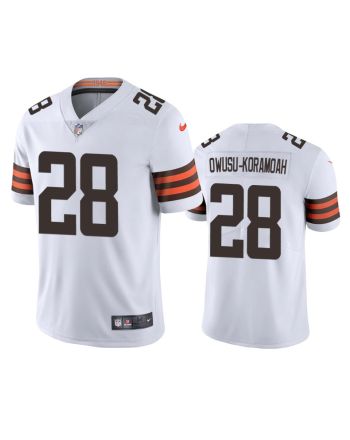 Browns Jeremiah Owusu-Koramoah 28 Vapor Limited White Jersey