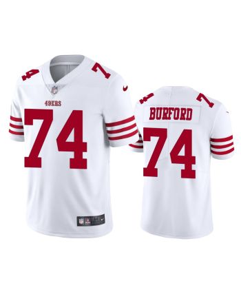 San Francisco 49ers Spencer Burford 74 White Vapor Limited Jersey