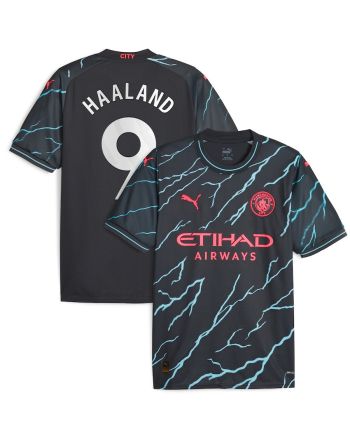 Erling Haaland 9 Manchester City 2023/24 Third Men Jersey - Navy