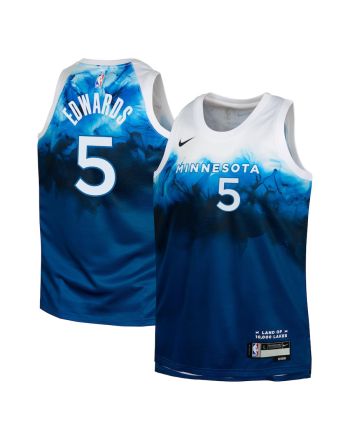 Anthony Edwards 5 Minnesota Timberwolves 2023/24 City Edition Swingman YOUTH Jersey - Blue