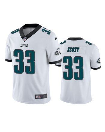 Josiah Scott 33 Philadelphia Eagles White Vapor Limited Jersey