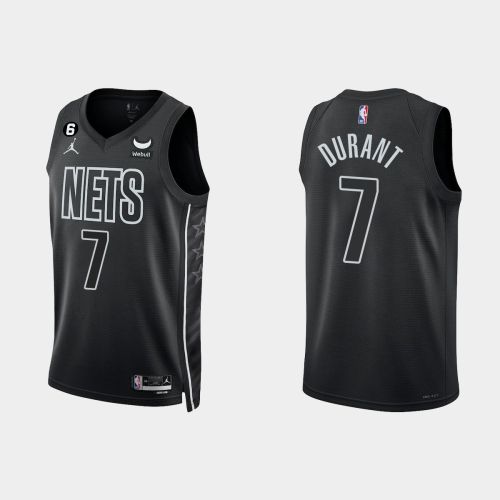 Brooklyn Nets Kevin Durant 7 Black 2022-23 Statement Edition Men Jersey