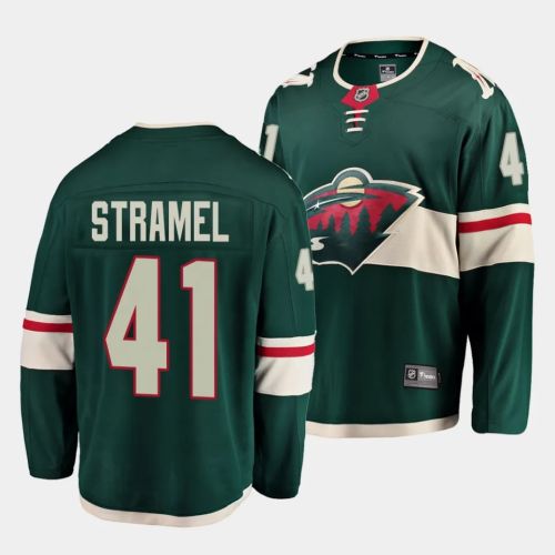 Charlie Stramel #41 Minnesota Wild 2023 NHL Draft Home Men Jersey - Green