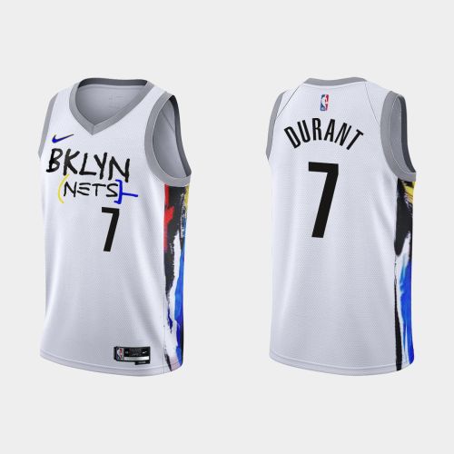 2022-23 Brooklyn Nets Kevin Durant 7 City Edition White Swingman Men Jersey