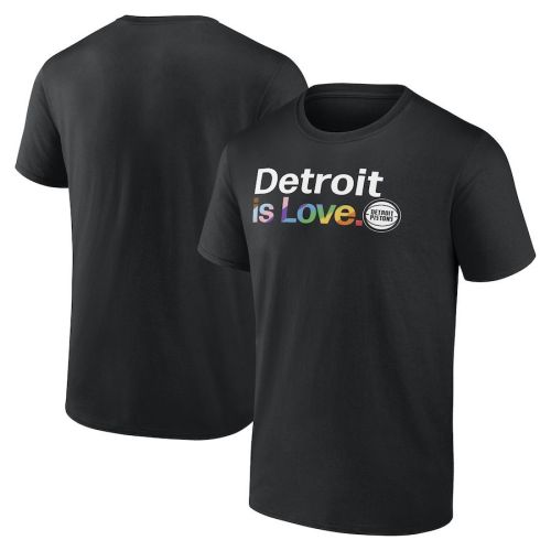 Detroit Pistons Team City Pride Logo Men T-Shirt - Black