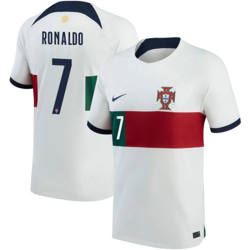 Portugal National Team 2022-23 Qatar World Cup Cristiano Ronaldo 7 Away Jersey - Youth