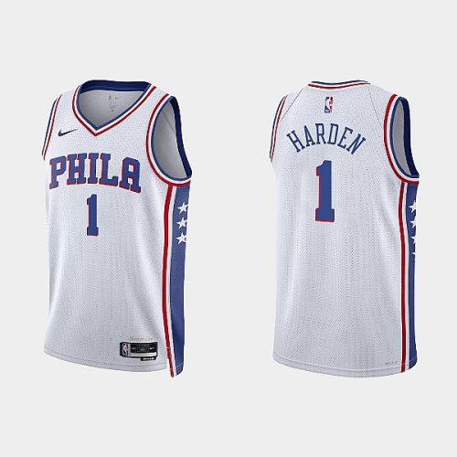 Philadelphia 76ers James Harden 1 2022-23 Association Edition White Men Jersey Swingman